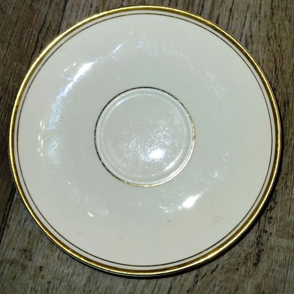 Eggshell NAUTILUS U.S.A D46N5 warranted 18 Carat Gold  (Tea cup and saucer) Vint - Picture 4 of 7